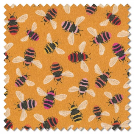 Bee Happy - bees orange (per 1/4 metre)