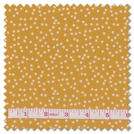 Birdsong - dots mustard (per 1/4 metre)