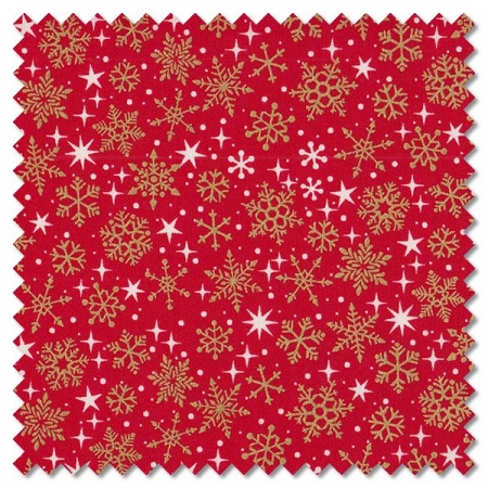 Christmas Essentials - snowflake red (per 1/4 metre)