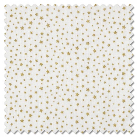 Christmas Essentials - star white gold (per 1/4 metre)