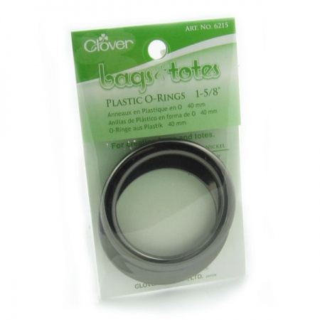 Clover 40mm plastic O rings - black nickel