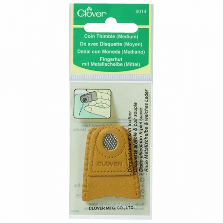 Clover leather coin thimble