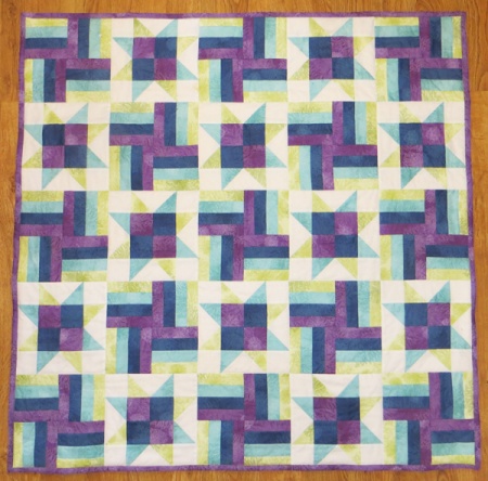 Cool rainbow lap quilt kit (40 inch x 40 inch)