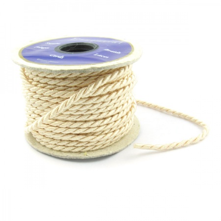 3mm cream twisted cord by the metre