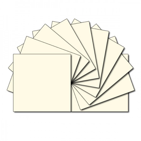 Square fabric charm packs - plain cream