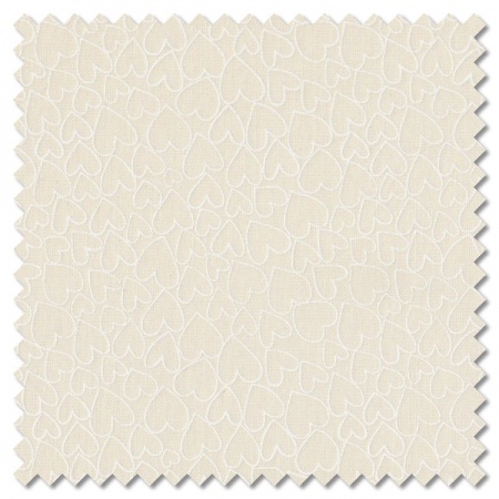 Essentials - light cream hearts (per 1/4 metre)