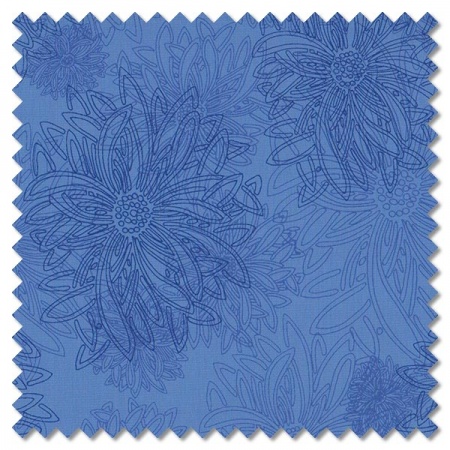 Floral Elements - cobaltic (per 1/4 metre)