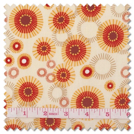 Forest Frolic - mod indian blanket cream (per 1/4 metre)