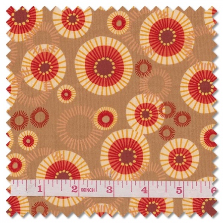 Forest Frolic - mod indian blanket caramel (per 1/4 metre)