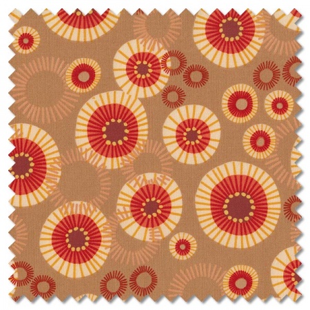 Forest Frolic - mod indian blanket caramel (per 1/4 metre)