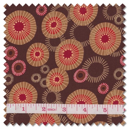 Forest Frolic - mod indian blanket chocolate (per 1/4 metre)