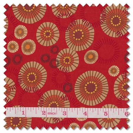Forest Frolic - mod indian blanket copper (per 1/4 metre)