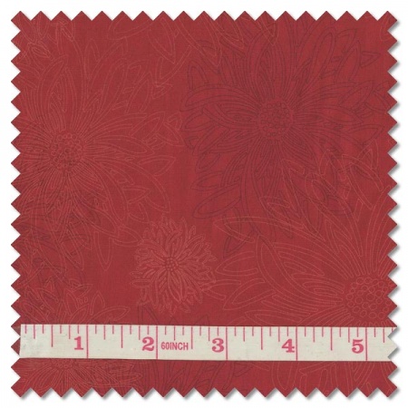 Floral Elements - scarlet (per 1/4 metre)