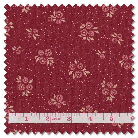 Forward to the Past - wheel of fortune cranberry red (per 1/4 metre)