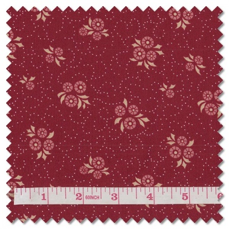 Forward to the Past - wheel of fortune cranberry red (per 1/4 metre)