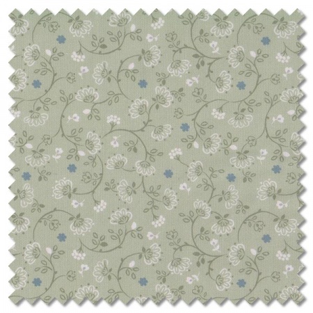 Grandma's Quilts - flower chains on green (per 1/4 metre)