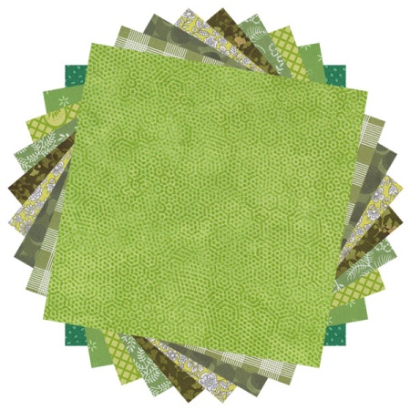 Patchwork String Green Green fabric prints charm pack, 20 5 inch patchwork squares