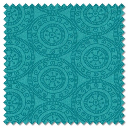 Henna - medallion turquoise (per 1/4 metre)