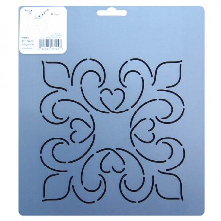 HW55 Elegance block quilting stencils 6 inch