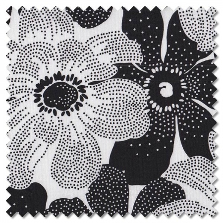 Inked - dotted flowers (per 1/4 metre)