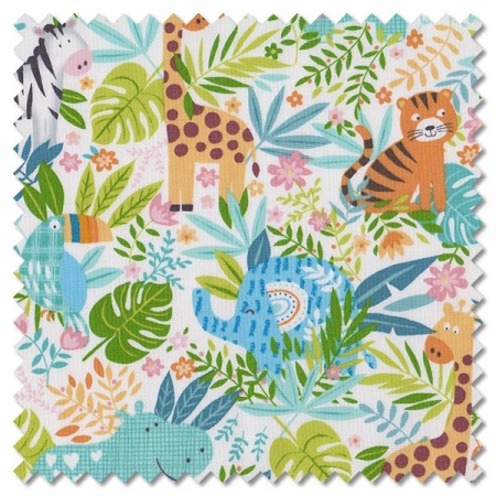In The Jungle - scenic blue (per 1/4 metre)