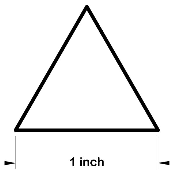 1 inch acrylic triangle patchwork templates - Pelenna Patchworks
