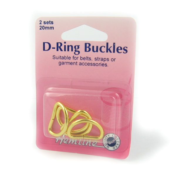 20mm gold D rings