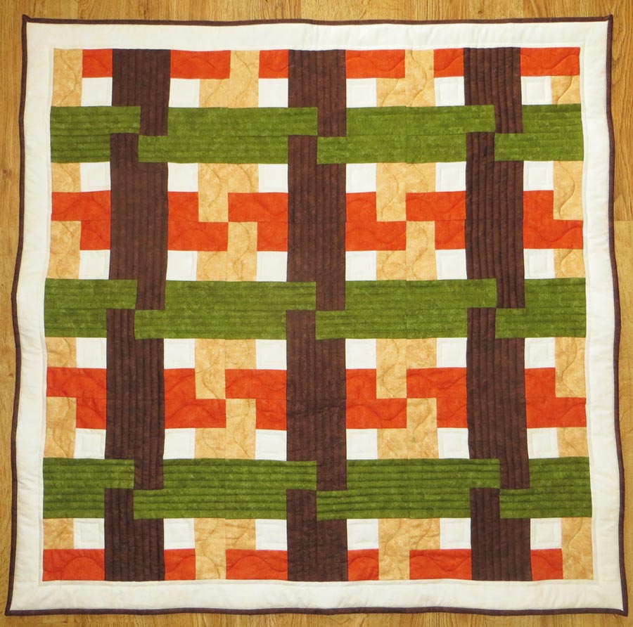 Autumn Weave lap quilt kit Pelenna Patchworks