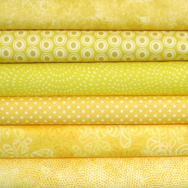 Threadart 6 Fat Quarter Bundles - Yellow Color Builder Prints 100% Cotton  Fabric - Premium 100% Cotton Quilting Fabric - No Duplicates - Full Size Fat  Quarters 18x21 