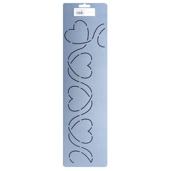 el66 scrolling hearts border quilting stencil 25 inch
