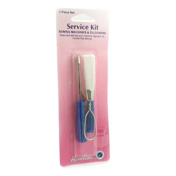 Sewing machine servicing kit