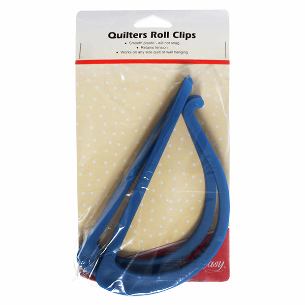 Quilters roll clips or bicycle clips for machine quilting