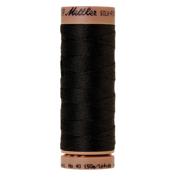 each Mettler No 50 Silk Finish Cotton Quilting Thread 150m 150m 4000 Black 