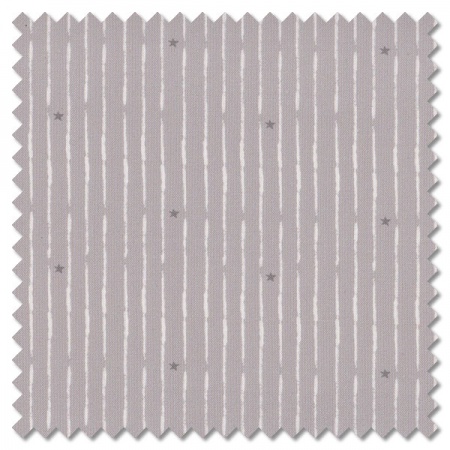 Little Ducklings - broken star stripe warm grey (per 1/4 metre)