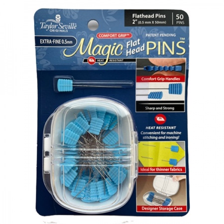 Taylor Seville Magic Pins flat head - extra fine 50 pack