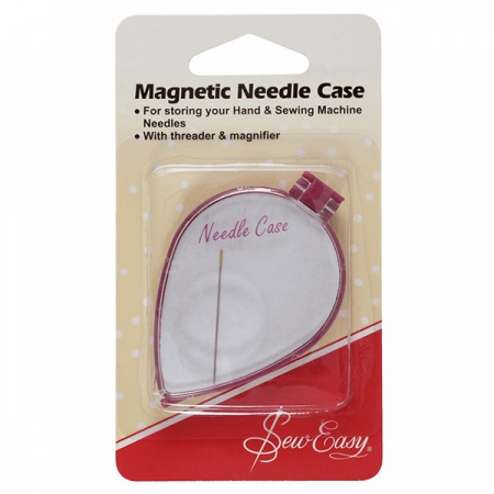 Magnetic needle case with threader