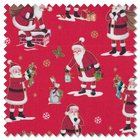 Merry Christmas - Santa red (per 1/4 metre)
