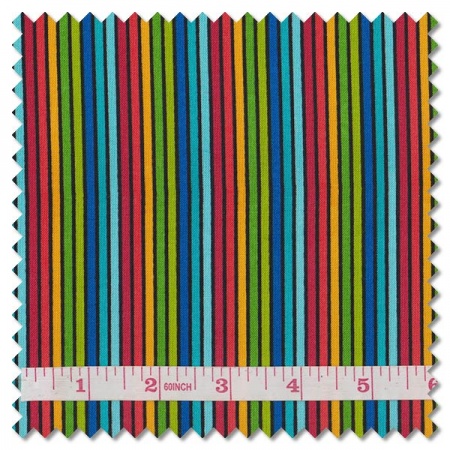 Monster Mash - rainbow stripe multi (per 1/4 metre)