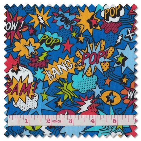 Monster Mash - pow blue (per 1/4 metre)