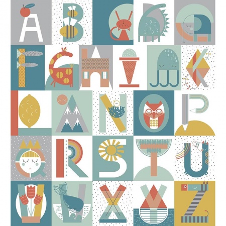 Dashwood Studio Playtime alphabet quilt panel