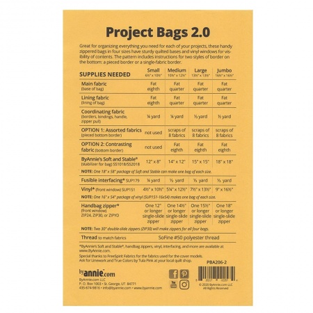 By Annie Project Bags 2.0 bag pattern