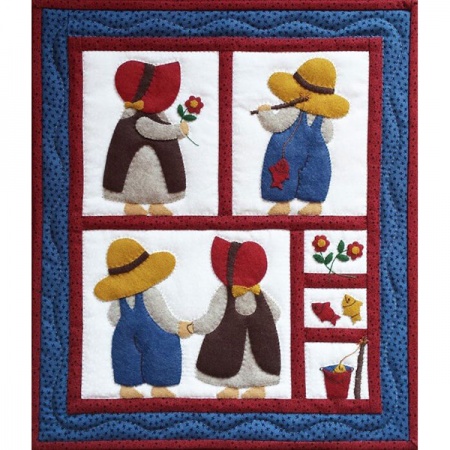 Sue & Sam wallhanging quilt kit (13inch x 15inch)