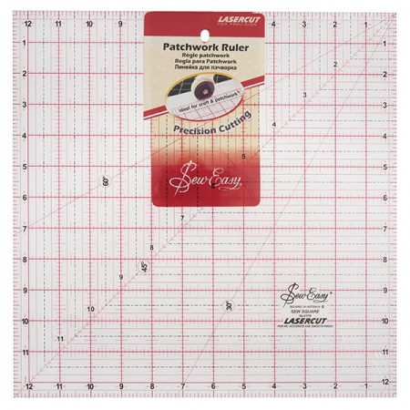 Sew Easy quilting ruler - 12.5in x 12.5in square