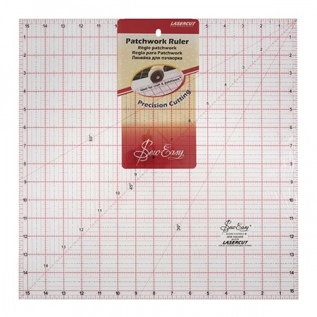 Sew Easy quilting ruler - 15.5in x 15.5in square