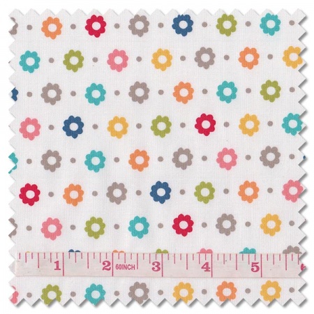 Simply Delightful - petal off white (per 1/4 metre)