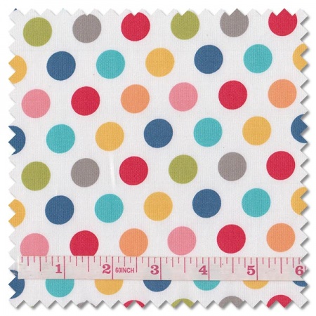 Simply Delightful - dots off white (per 1/4 metre)