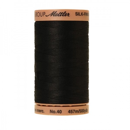 4000 - Black Mettler Silk Finish 40 quilting thread 457m