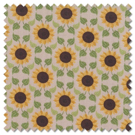 Sunflowers - sunflowers with leaves on natural (per 1/4 metre)