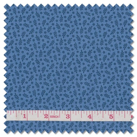 Tonal Ditzys - allover sprigs & flowers blue indigo (per 1/4 metre)