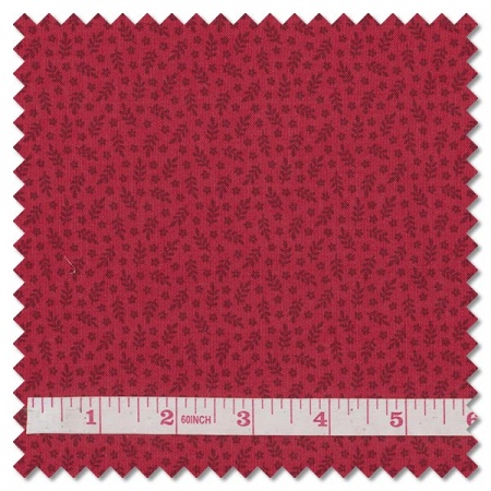 Tonal Ditzys - allover sprigs & flowers rouge (per 1/4 metre)